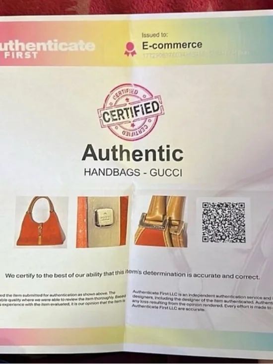 RARE GUCCI Vintage Red Orange Suede Jackie Bag Top-Handle Shoulder Bag - Picture 16 of 16